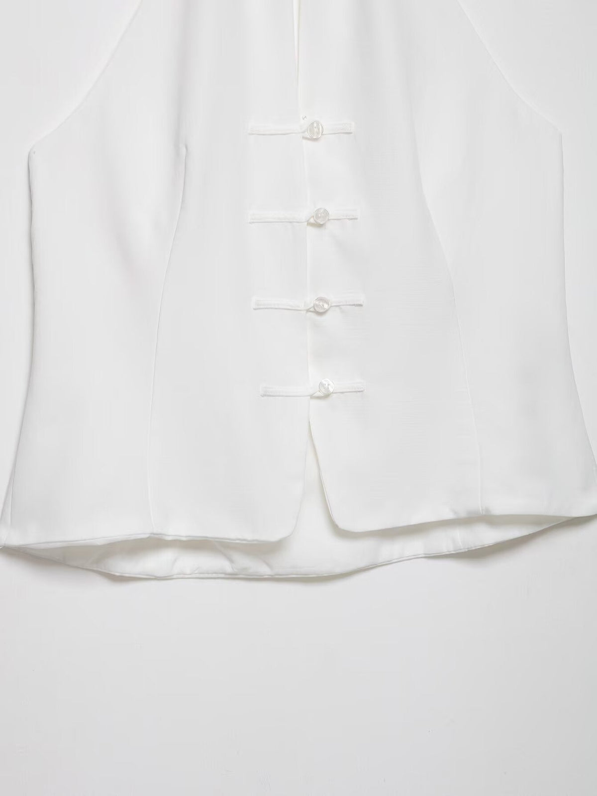 suit Women's 2 pieces buckle decoration hanging neck top+shorts
