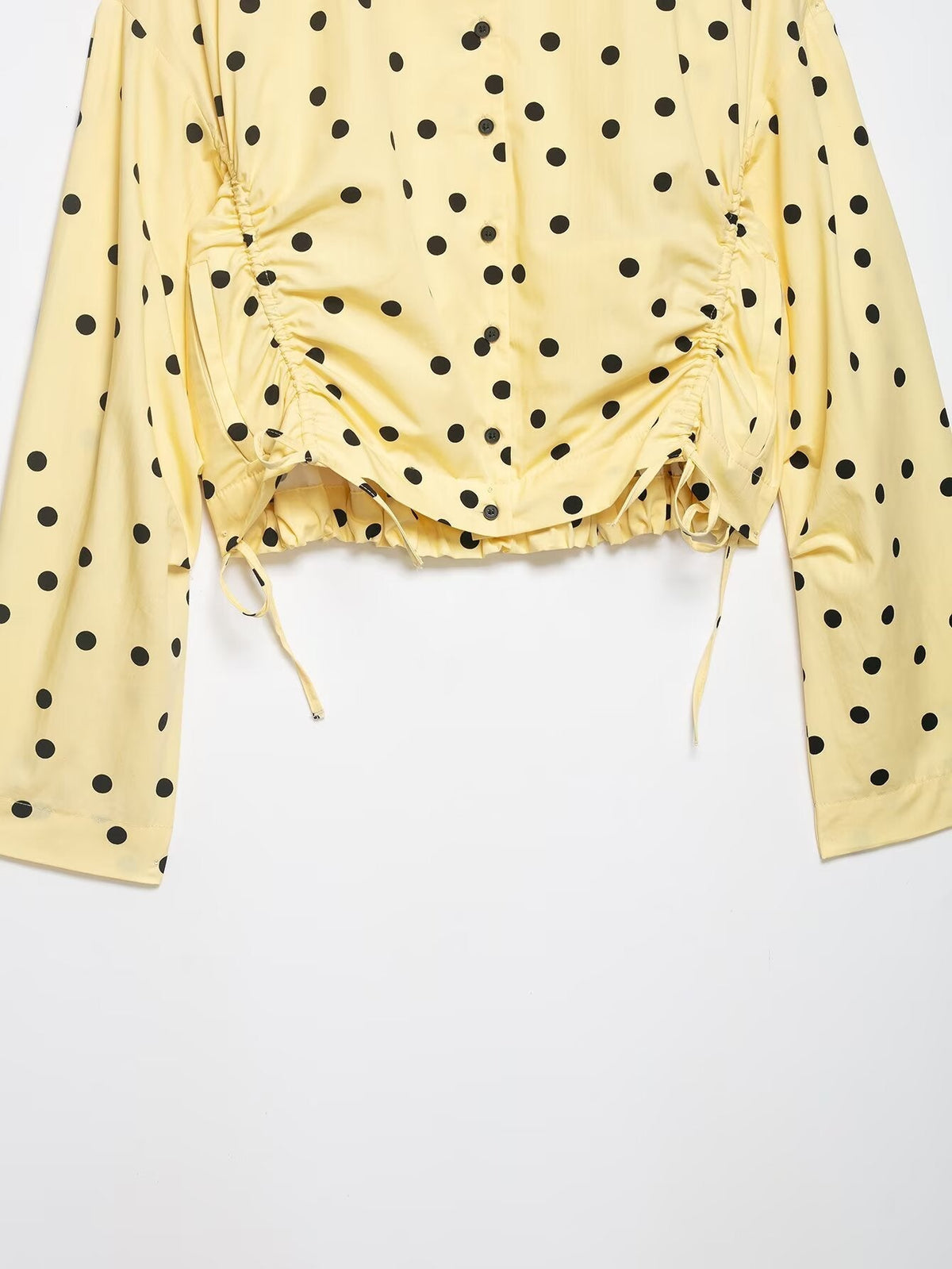suit Women's 2 pieces pleated decorative polka dot coat+shorts