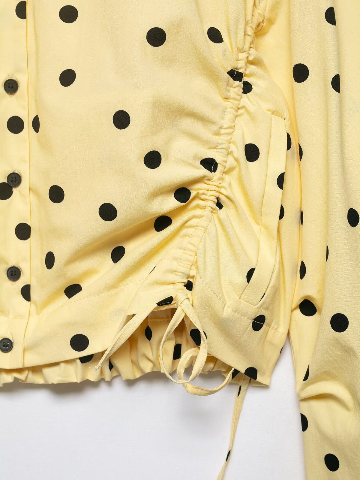 suit Women's 2 pieces pleated decorative polka dot coat+shorts