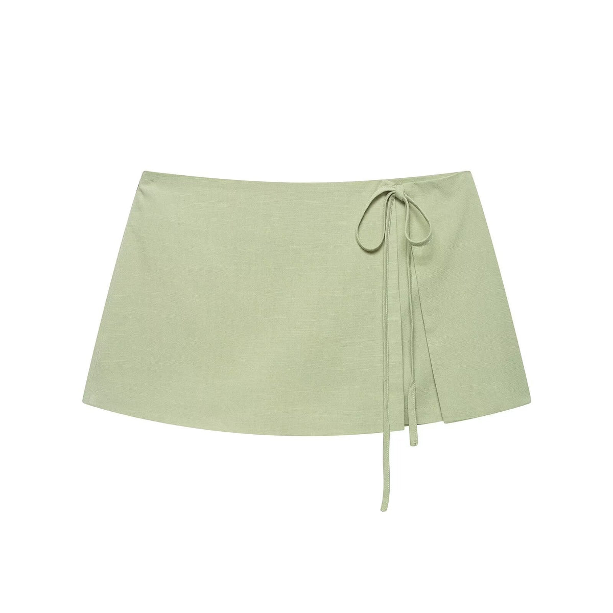 suit Women's 2 pieces bow decoration hanging neck top+culottes