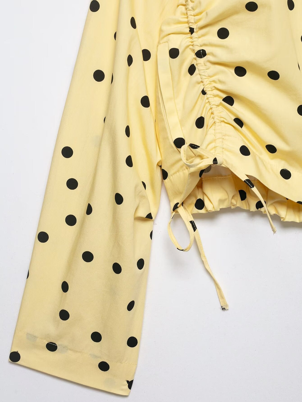 suit Women's 2 pieces pleated decorative polka dot coat+shorts