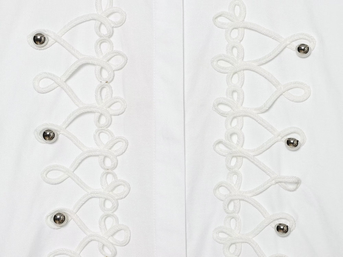 Women's rope knot buckle decoration poplin shirt