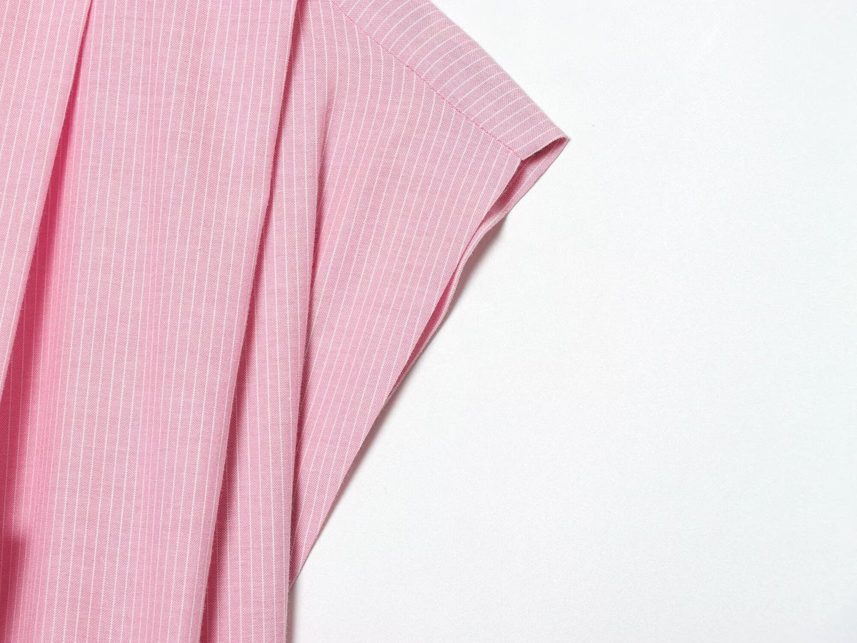 Women's striped short lapel shirt
