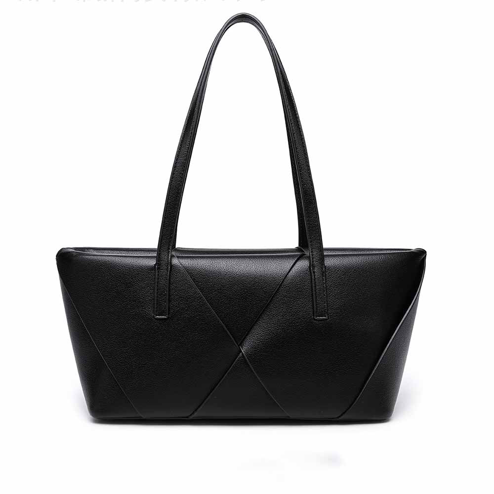 #229 Women's new stitching contrast shoulder bag large commuter handbag