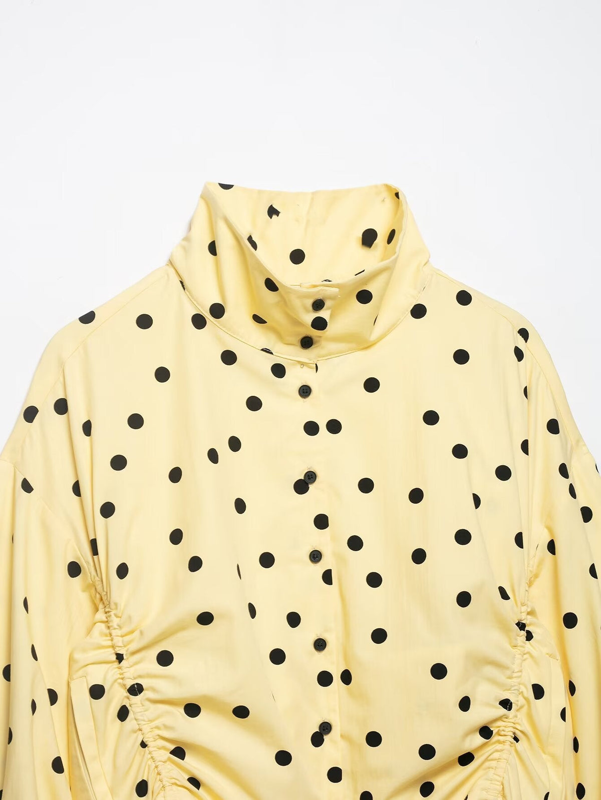 suit Women's 2 pieces pleated decorative polka dot coat+shorts