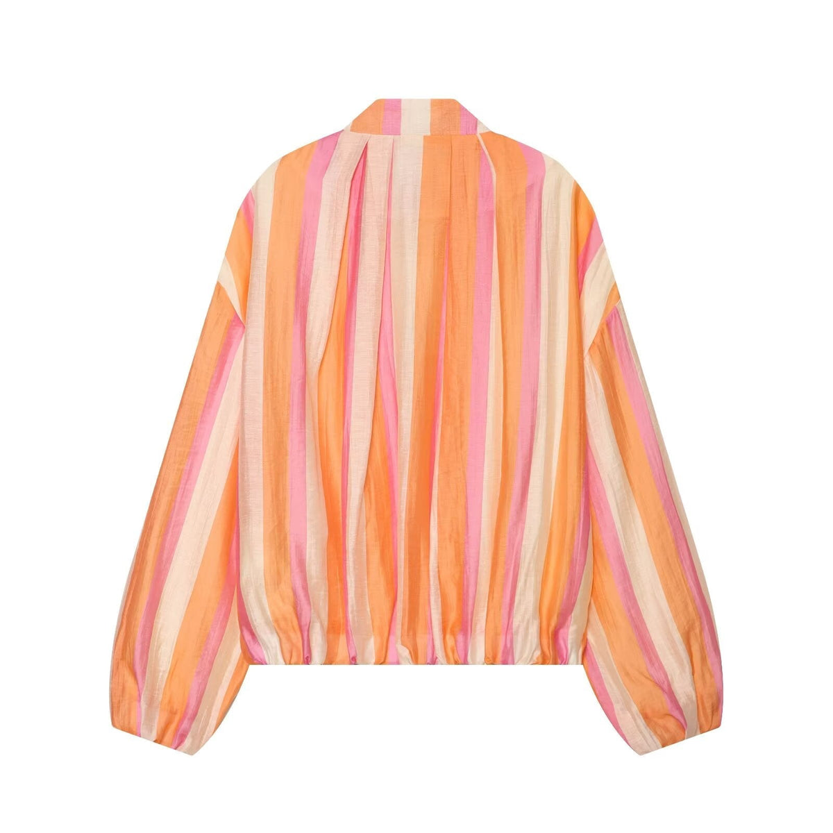 Women's standing collar striped pilot jacket Coat
