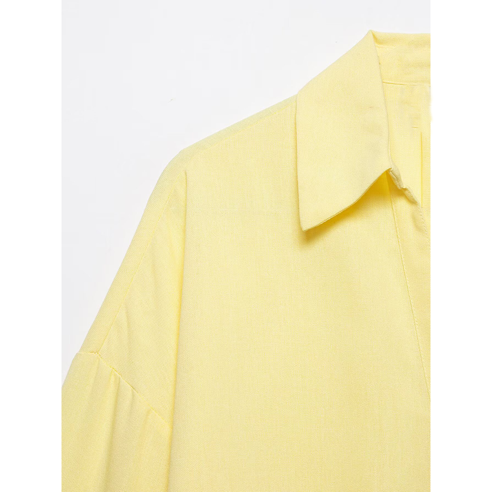 Women's casual lapel button up shirt
