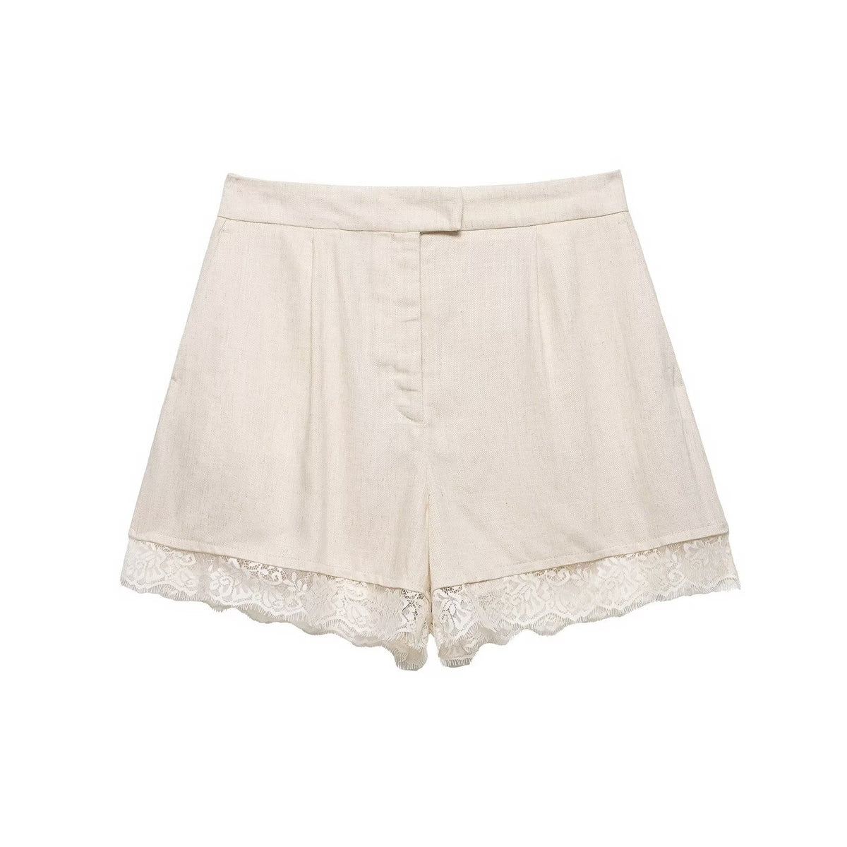 suit Women's 2 pieces lace hem short Blazer Coat+shorts