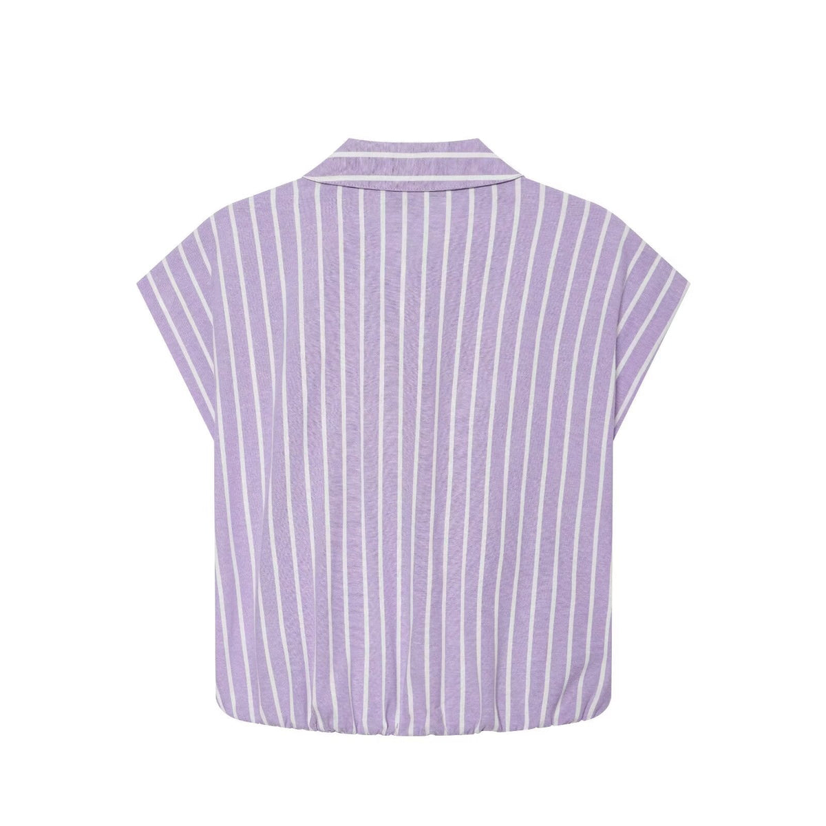 Women's striped short lapel shirt